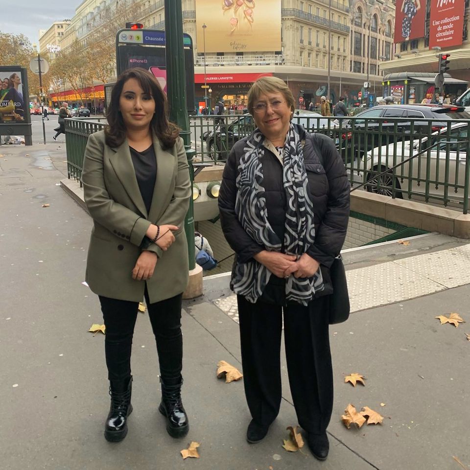 Prinzessin Latifa und Michelle Bachelet