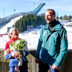 Norwegen Royals: Prinz Haakon mit Sportlerin Therese Johaug