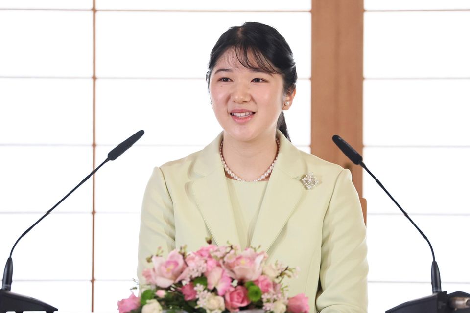 Prinzessin Aiko bei der Pressekonferenz im Kaiserpalast in Tokio am 17. März 2022