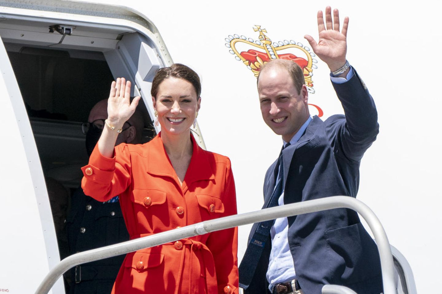 Herzogin Catherine und Prinz William bei ihrer Abreise aus Belize