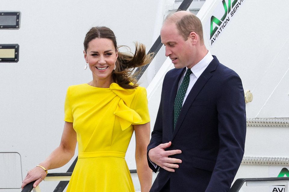 Herzogin Catherine und Prinz William bei ihrer Ankunft in Jamaika