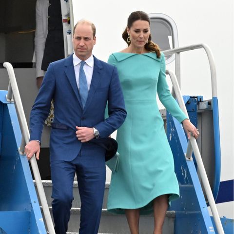 Prinz William und Herzogin Catherine bei ihrer Ankunft auf den Bahamas.