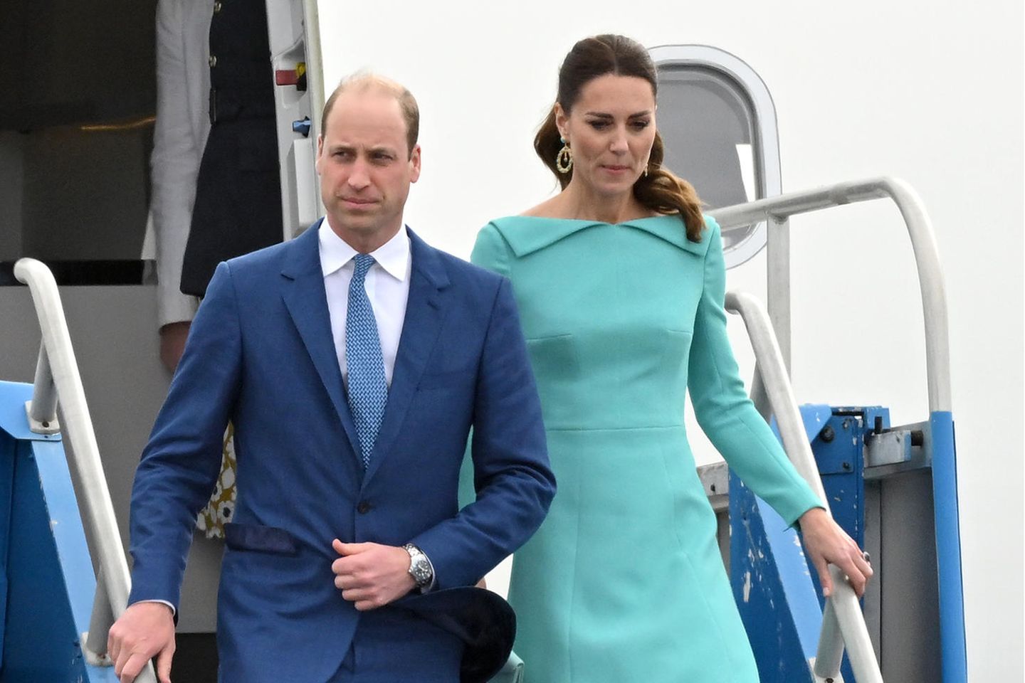 Prinz William und Herzogin Catherine bei ihrer Ankunft auf den Bahamas.