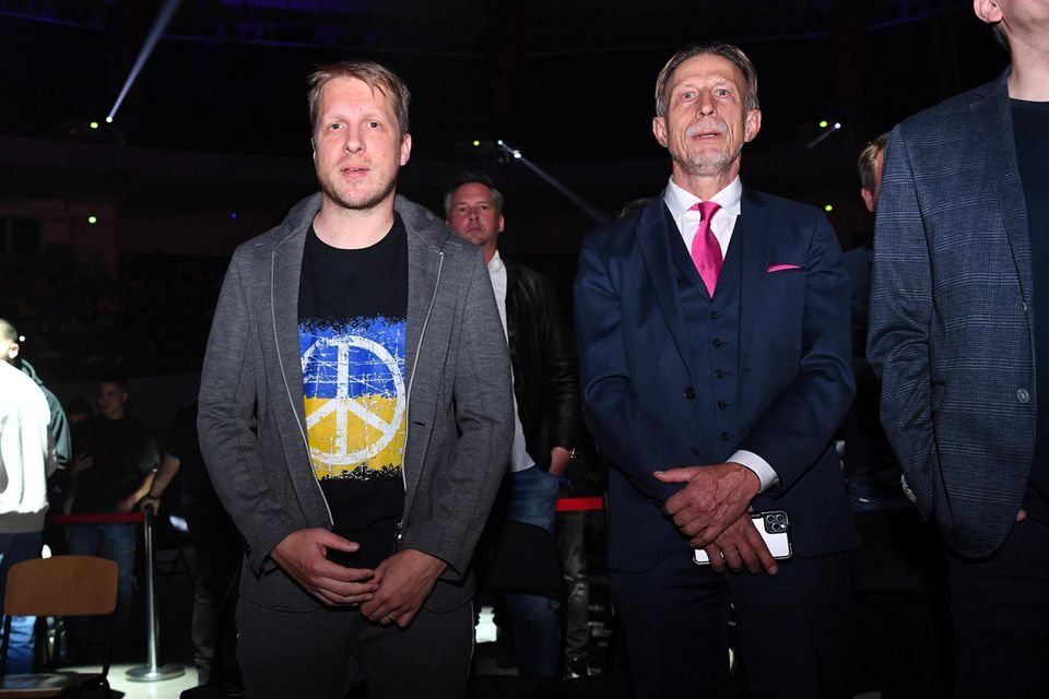 Oliver Pocher besucht mit Christoph Daum den Kampf von Felix Sturm in der Westfalenhalle in Dortmund am Samstag, 26. März 2022.