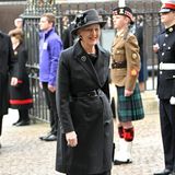 Königin Margrethe von Dänemark nimmt ebenfalls am Gedenkgottesdienst für Prinz Philip teil und wird kurz vorm Betreten der Westminster Abbey abgelichtet.