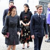 Prinzessin Beatrice ist zu diesem besonderen Anlass ebenfalls in der Westminster Abbey zu Gast und kommt in Begleitung ihres Mannes Edoardo Mapelli Mozzi. Ihr dicht auf den Fersen ist ihre jüngere Schwester Prinzessin Eugenie mit deren Ehemann Jack Brooksbank.