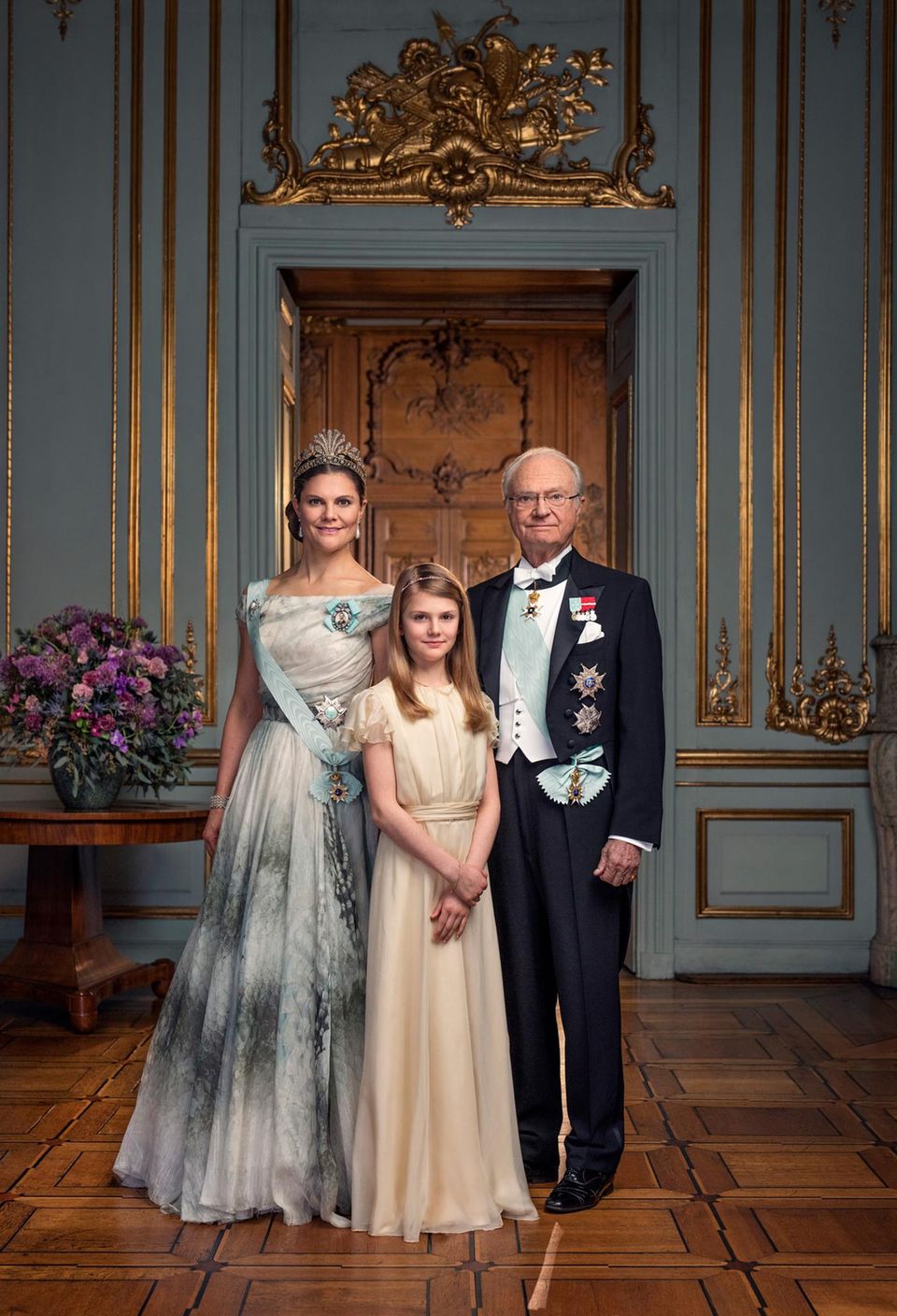 Prinzessin Victoria, Prinzessin Estelle und König Carl Gustaf