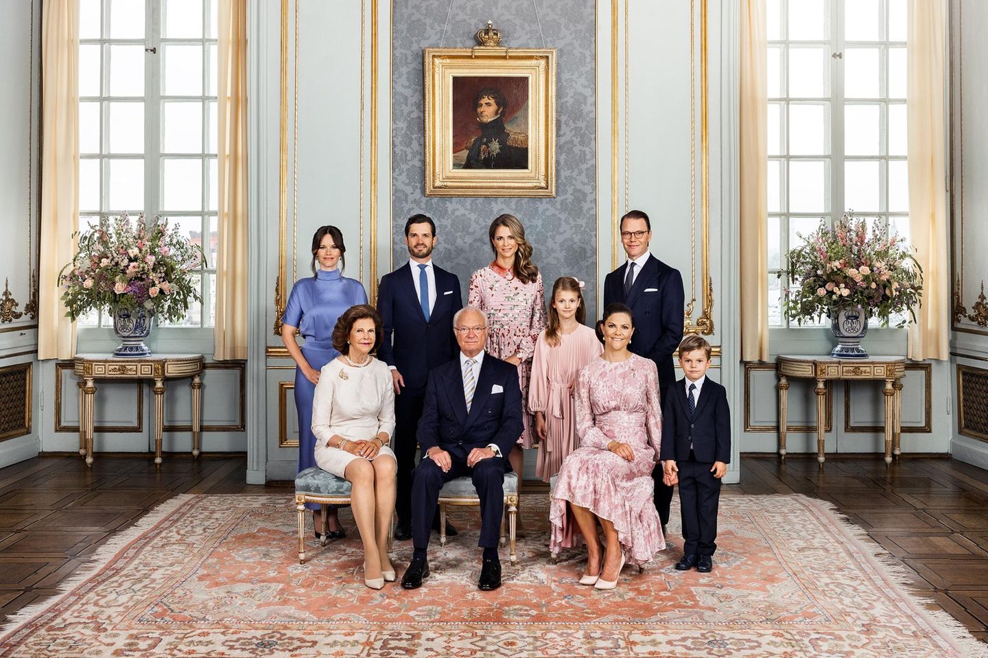 Schwedische Königsfamilie: Neues Familienporträt