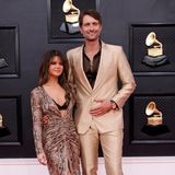 Maren Morris und Ehemann Ryan Hurd waren für einen gemeinsamen Grammy nominiert. Maren setzt für ihren großen Abend auf Dolce & Gabbana.
