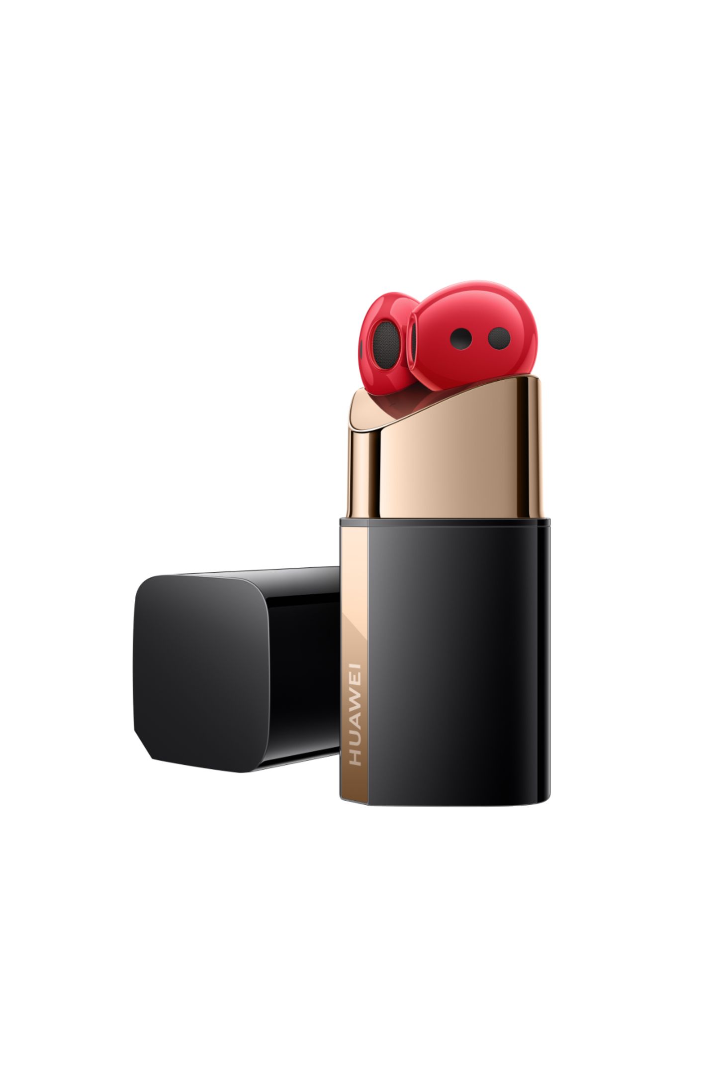 Knutsch Ja, auch Technik-Gadgets können so aussehen, dass wir uns bei jeder Benutzung auch über die coole Optik freuen, so wie diese In-Ear-Kopfhörer mit Noise-Cancelling-Funktion im Lippenstift-Look. "FreeBuds Lipstick" von Huawei, ca. 200 Euro.