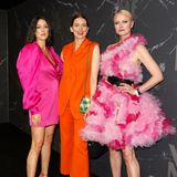 Models unter sich: Rebecca Mir, Eva Padberg und Franziska Knuppe ergeben farblich ein perfektes Bild aus frischen Frühlingsfarben. 