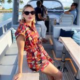 Jacht-Urlaub: Karolina Kurkova posiert auf ihrer Jacht