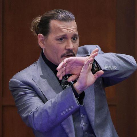 Johnny Depp während des Prozesses gegen Ex-Frau Amber Heard im Zeugenstand, 20. April 2022.