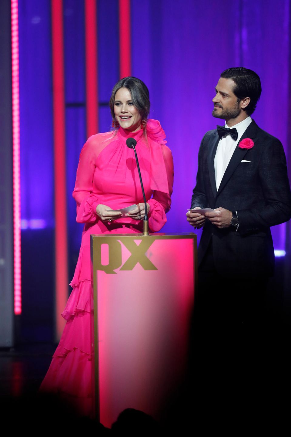 Prinzessin Sofia und Prinz Carl Philip von Schweden bei der OX Award-Gala. 
