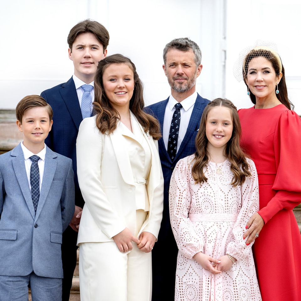 Prinz Vincent, Prinz Christian, Prinzessin Isabella, Prinz Frederik, Prinzessin Josephine und Prinzessin Mary 