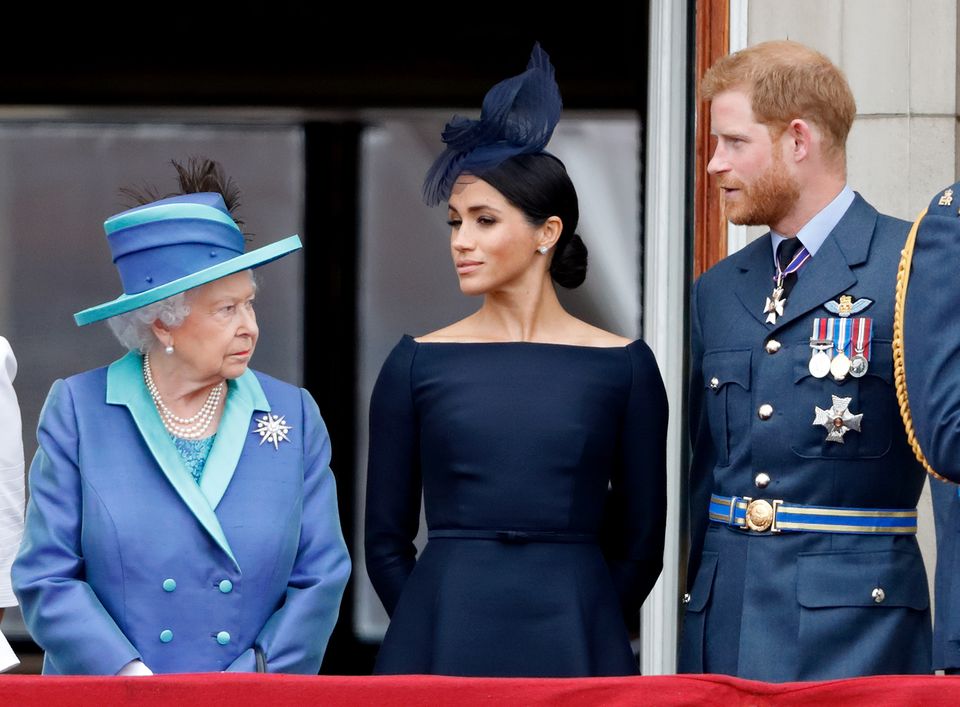 Queen Elizabeth, Herzogin Meghan und Prinz Harry