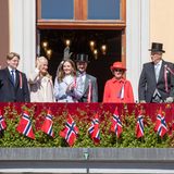 Norwegische Königsfamilie bei den Feierlichkeiten zum Nationalfeiertag