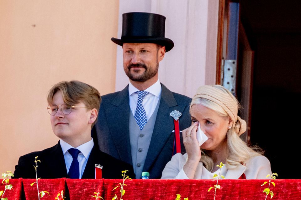 Prinz Sverre Magnus, Prinz Haakon und Prinzessin Mette-Marit