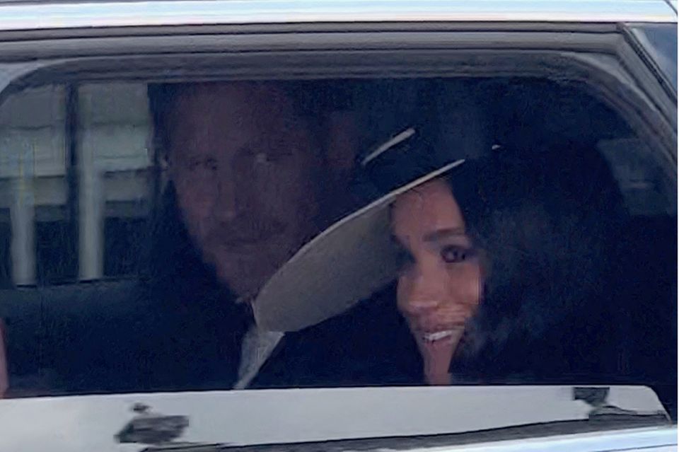 Prinz Harry und Herzogin Meghan am 2. Juni 2022 in London. Prinz Harry und Herzogin Meghan am 2. Juni 2022 in London.