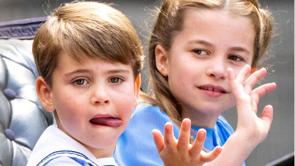 Principe Louis + Principessa Charlotte Alla parata ufficiale per il compleanno della regina