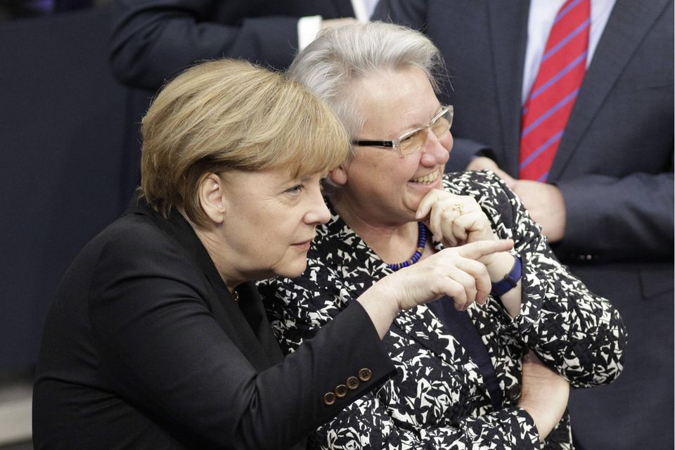 Angela Merkel und Annette Schavan