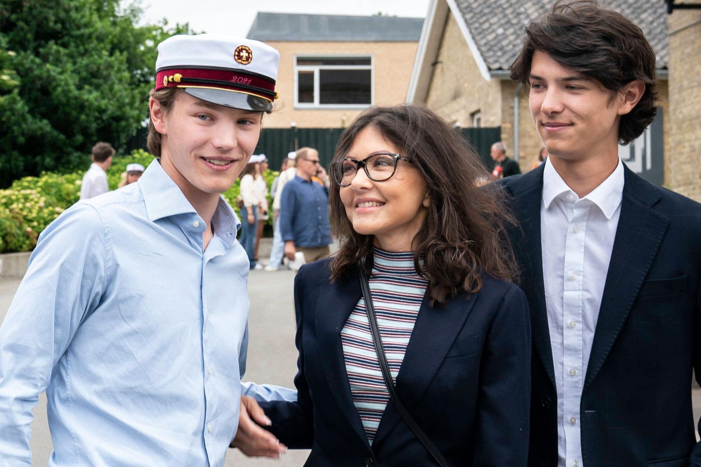 Prinz Felix mit seiner Mutter Alexandra von Frederiksborg und seinem Bruder Prinz Nikolai