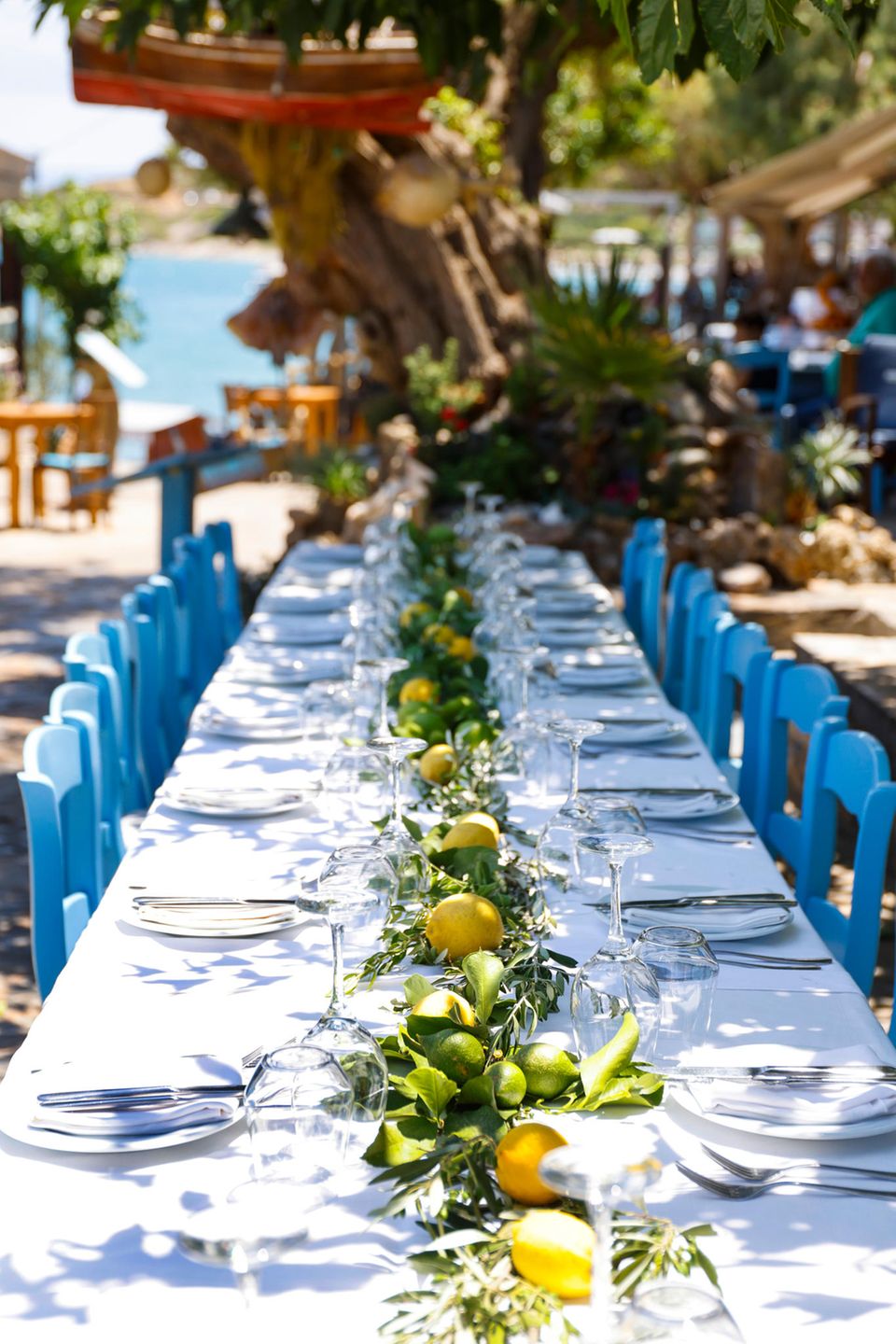 Ob Lunch, Drinks oder Dinner – das Daios Cove Luxury Resort & Villas sorgte beim gemeinsamen Essen und Trinken für eine sommerliche Atmosphäre. 