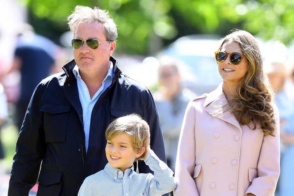 Chris O’Neill und Prinzessin Madeleine mit ihrem Sohn Prinz Nicolas