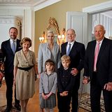 Fürst Albert + Fürstin Charlène: mit Prinz Haakon, Prinzessin Mette-Marit, König Harald
