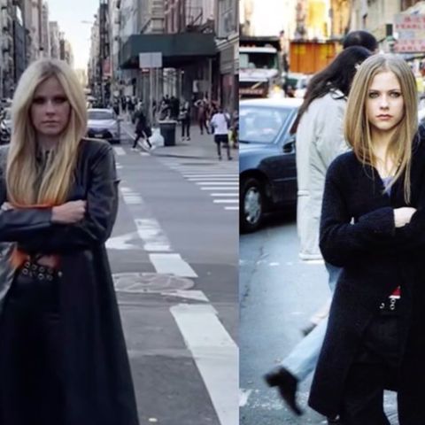 Avril Lavigne stellt Albumcover nach