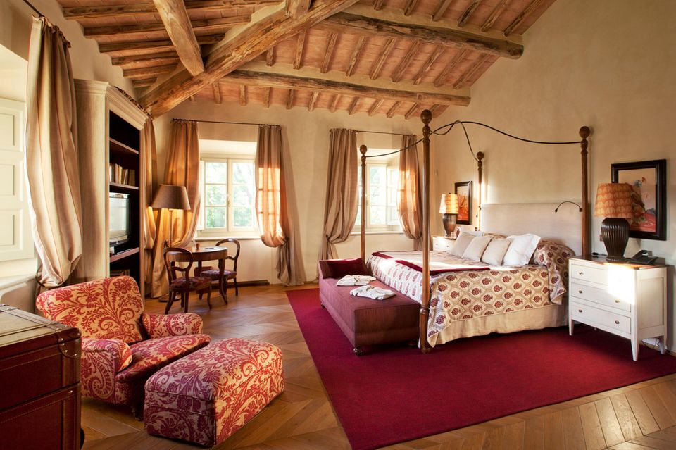 Das Schlafzimmer in der Villa Biondi