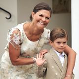 Prinzessin Victoria mit ihrem Sohn Oscar.