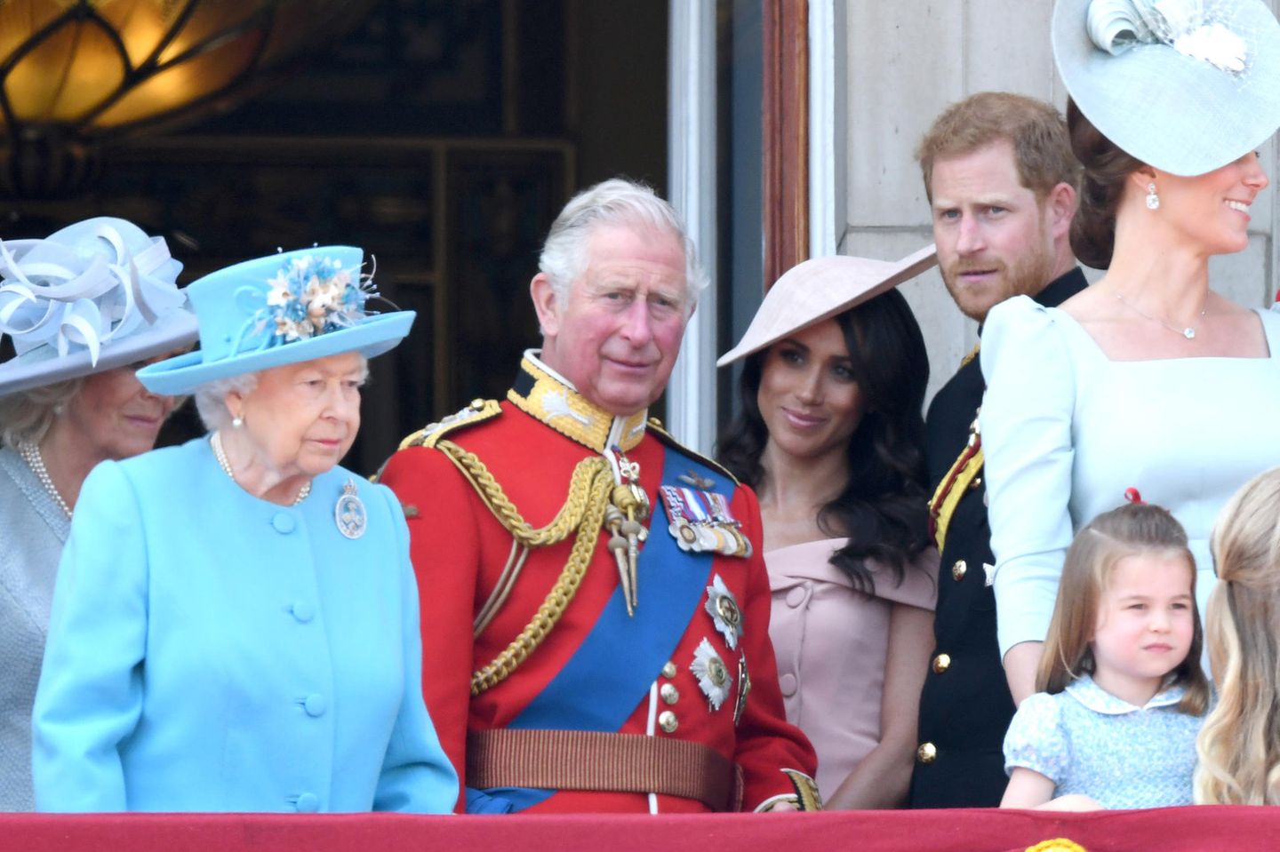 Queen Elizabeth, Prinz Charles und Herzogin Meghan