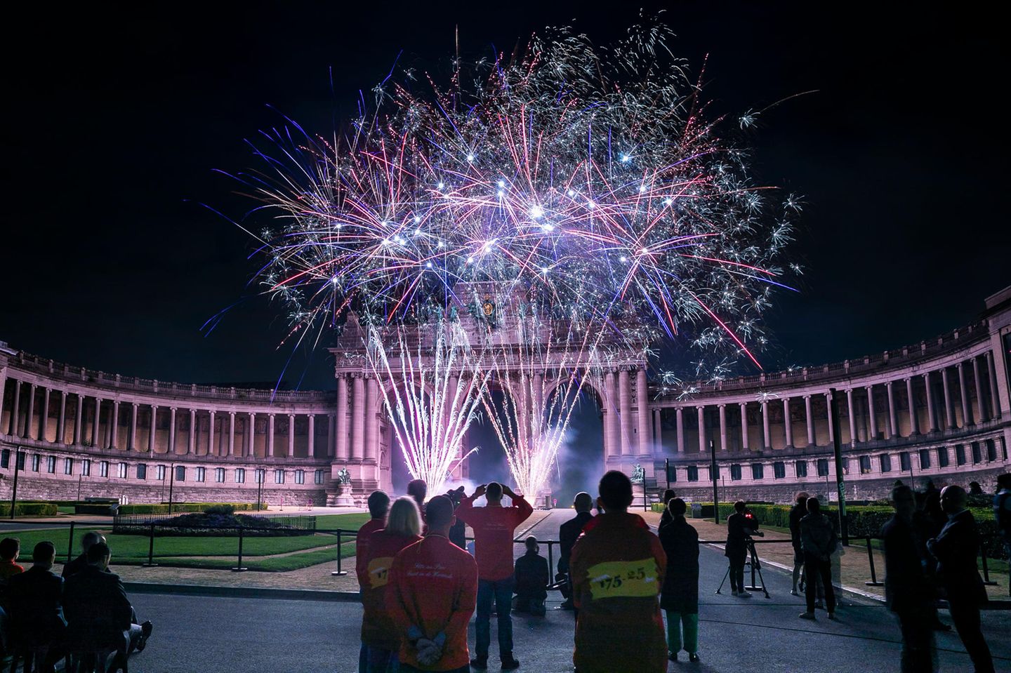Belgische Königsfamilie: Feuerwerk am Nationalfeiertag