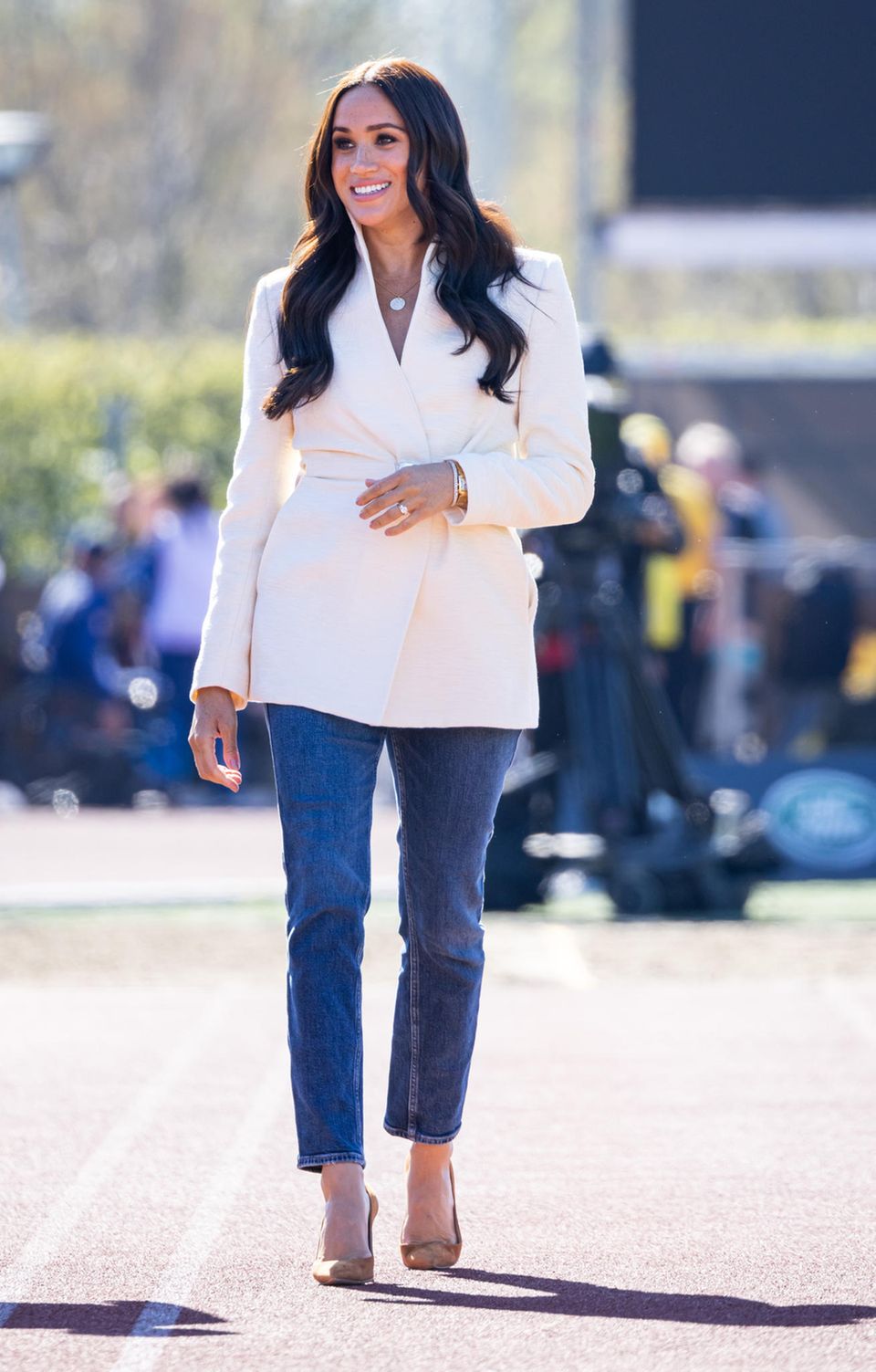 Meghan's new favorite pair of pants, jeans. 