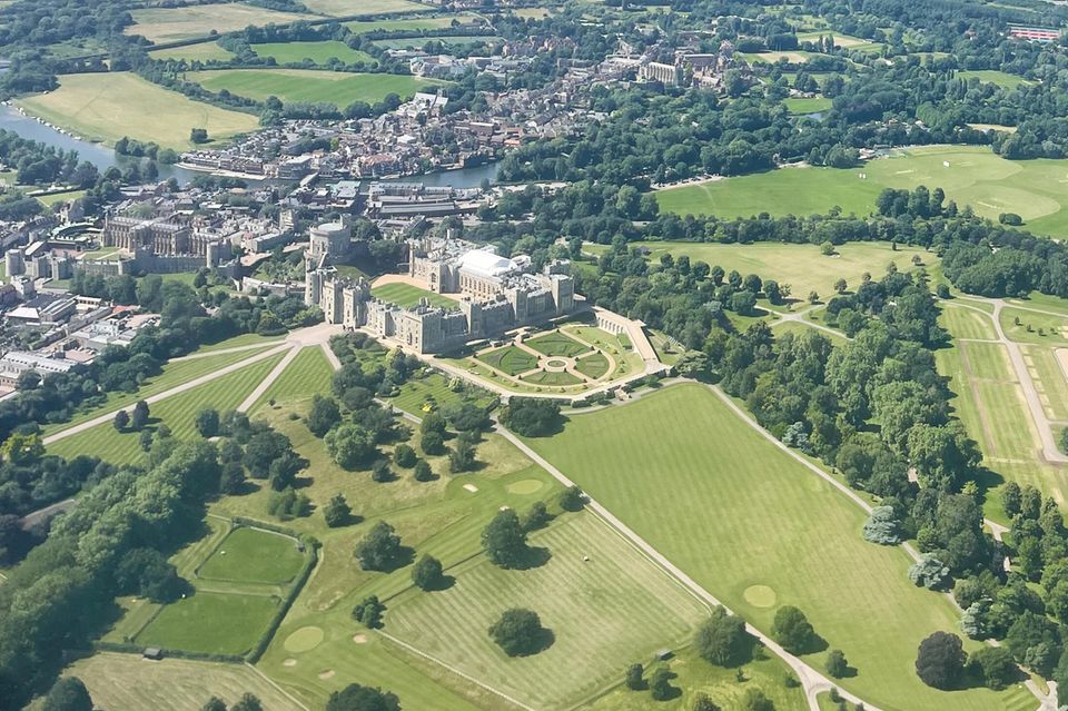 Windsor Castle and surroundings from above