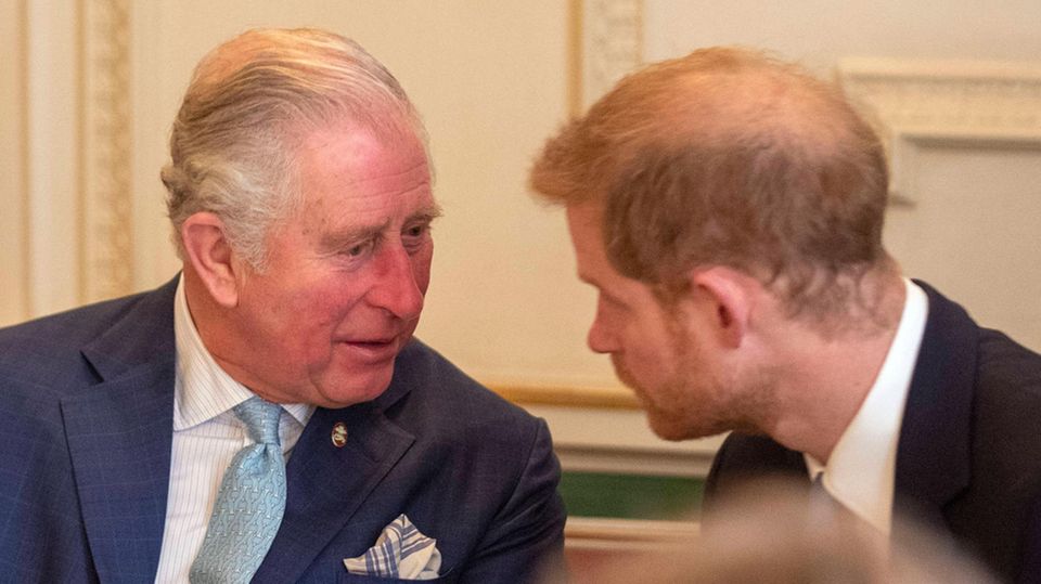 Prinz Charles + Prinz Harry Im Clarence House