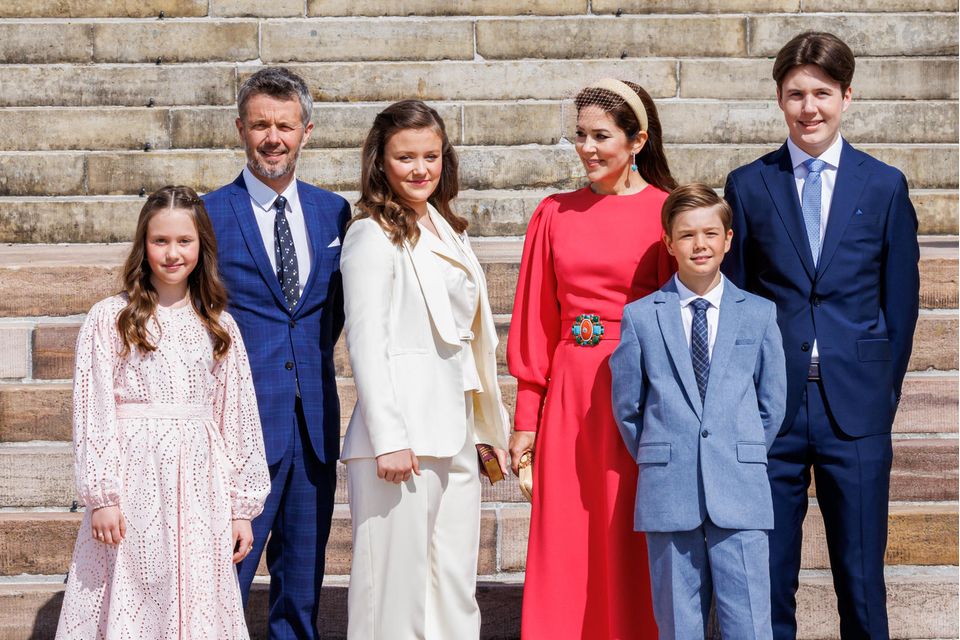 Prinzessin Josephine, Prinz Frederik, Prinzessin Isabella, Prinzessin Mary, Prinz Vincent und Prinz Christian.
