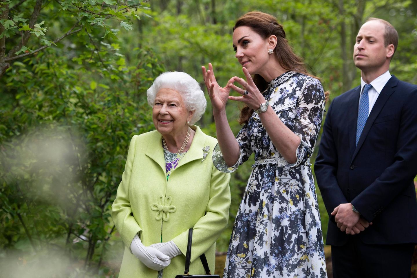 Queen Elizabeth, Herzogin Catherine und Prinz William