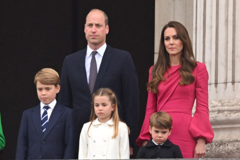 Prinz William und Herzogin Catherine mit Prinz George, Prinzessin Charlotte und Prinz Louis