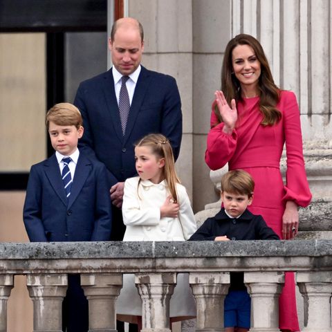 Prinz William und Herzogin Catherine mit Prinz George, Prinzessin Charlotte und Prinz Louis