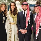 Königin Rania, König Abdullah, Kronprinz Hussein, Rajwa Khaled bin Musaed bin Saif bin Abdulaziz Al Saif