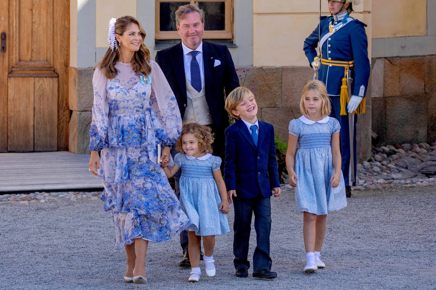 Prinzessin Madeleine, Chris O'Neill, Prinzessin Adrienne, Prinz Nicolas und Prinzessin Leonore (v.l.n.r.)