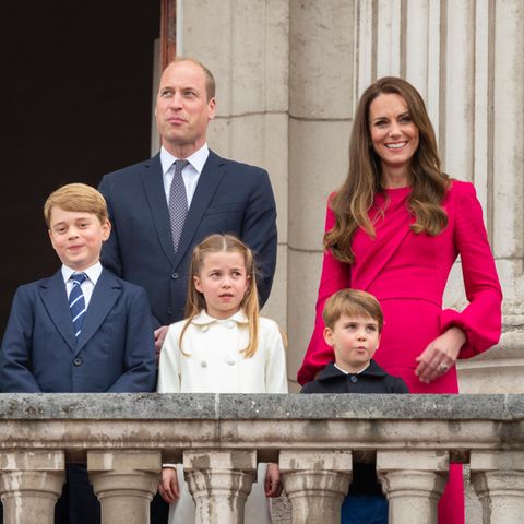 Prinz William und Herzogin Catherine mit ihren Kindern Prinz George, Prinzessin Charlotte und Prinz Louis