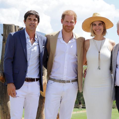 V.l.n.r.: Ignacio "Nacho" Figueras, Prinz Harry und "Nachos" Ehefrau Delfina Blaquier