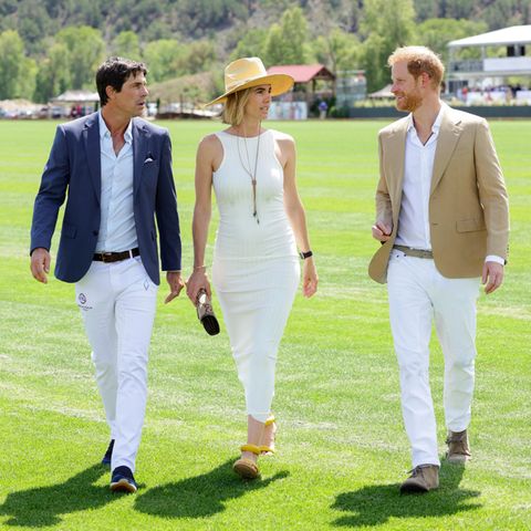 Ignacio "Nacho" Figueras, Delfina Blaquier und Prinz Harry (v.l.n.r.)