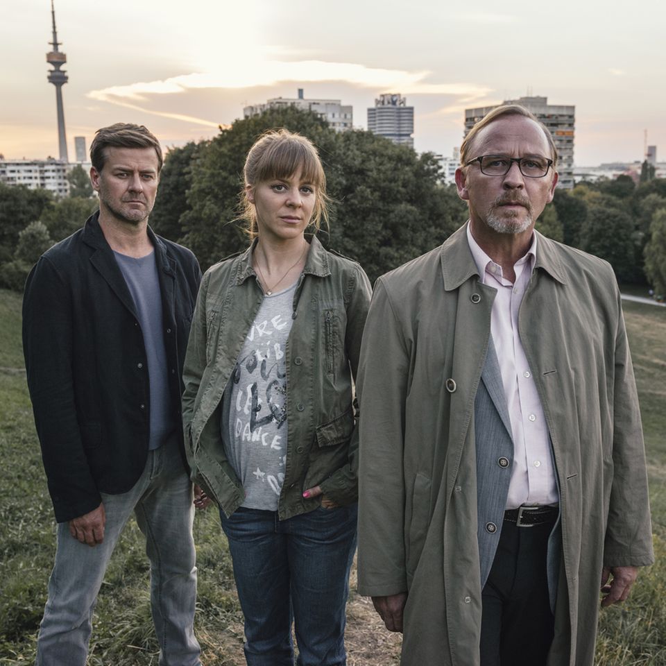 Bernadette Heerwagen (Mitte) und ihre Kollegen von "München Mord"