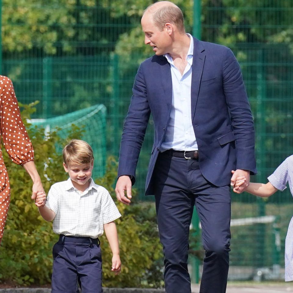 Prinz George, Herzogin Catherine, Prinz Louis, Prinz William und Prinzessin Charlotte