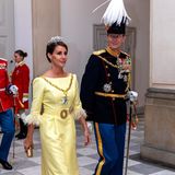 Auch Prinzessin Marie und Prinz Joachim zeigen sich feierlich und gespannt auf einen schönes Gala-Dinner.