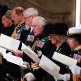 Queen Elizabeth Sarg Prozession: Trauergottesdienst mit König Charles, Camilla, Anne